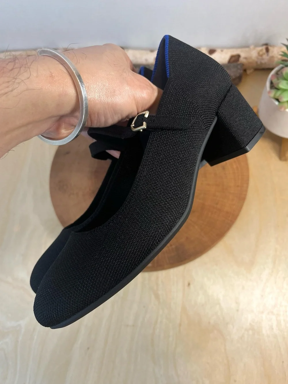 Rothy's Black Mary Jane Block Heels
